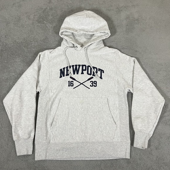 Newport Hoodie Mens Small Grey Champion Reverse Weave Rowing Club Y2K Vintage - Picture 1 of 13